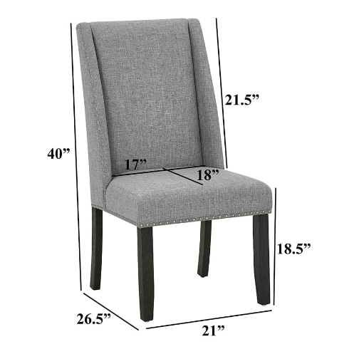 Thumbnail: 5 Piece dining set in black and gray wood