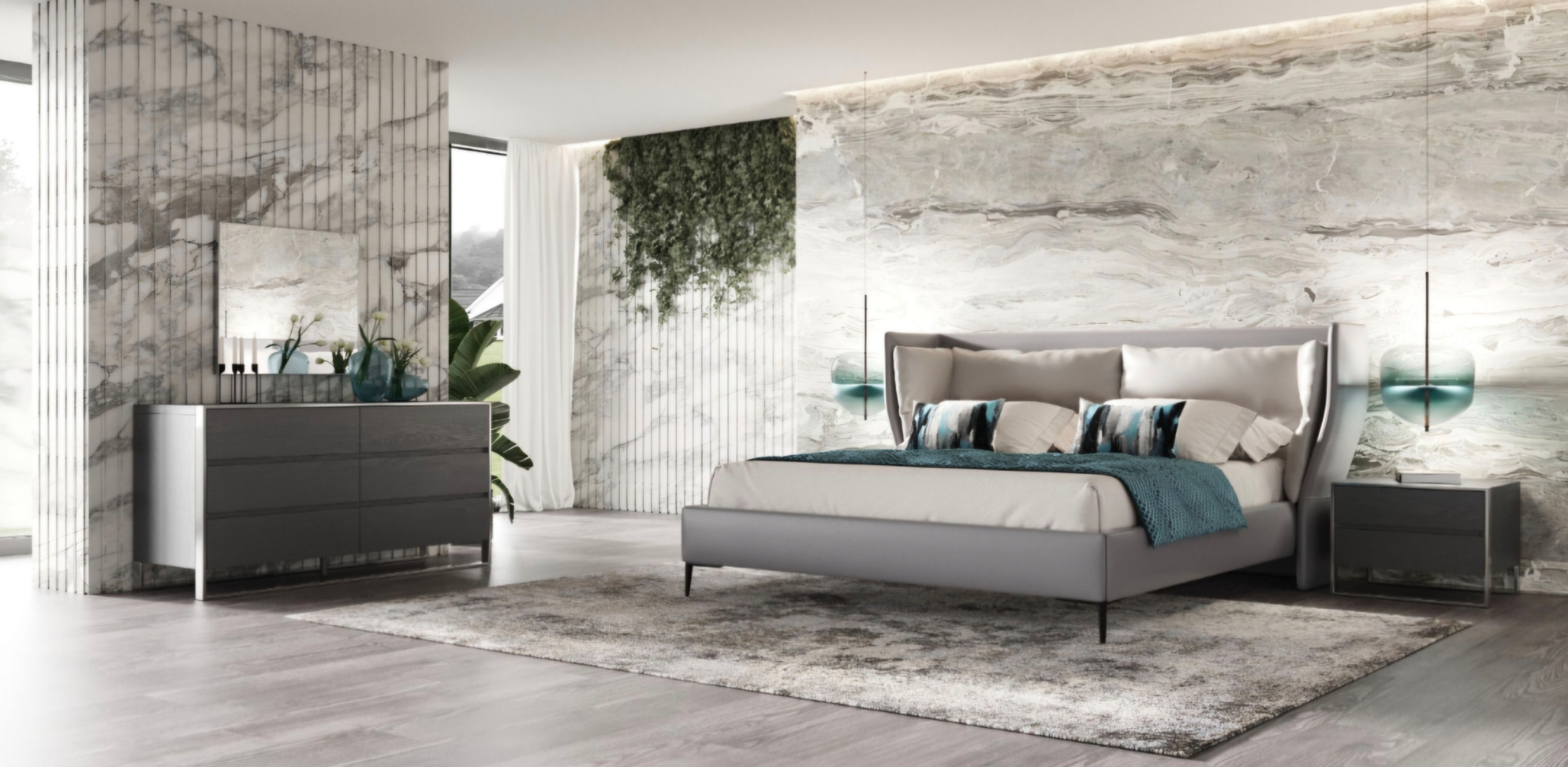 4 Piece gray bedroom set