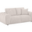 Thumbnail: 3 Piece chenille upholstered sofa set in white