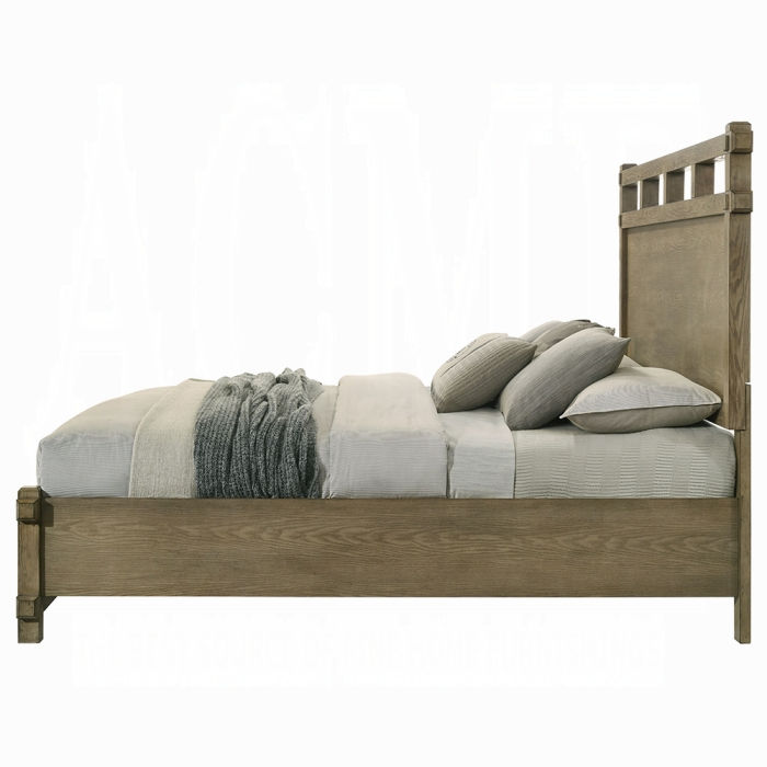 Thumbnail: Light brown wooden bed