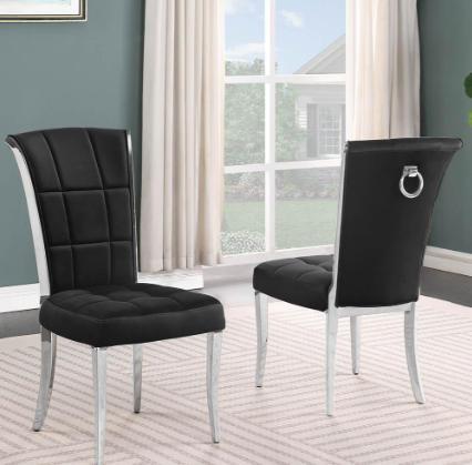 Thumbnail: 5 Piece dining set in gray with silver
