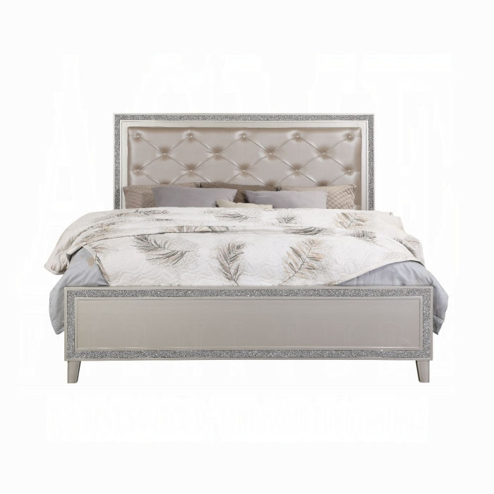 Thumbnail: Silver bed w/led