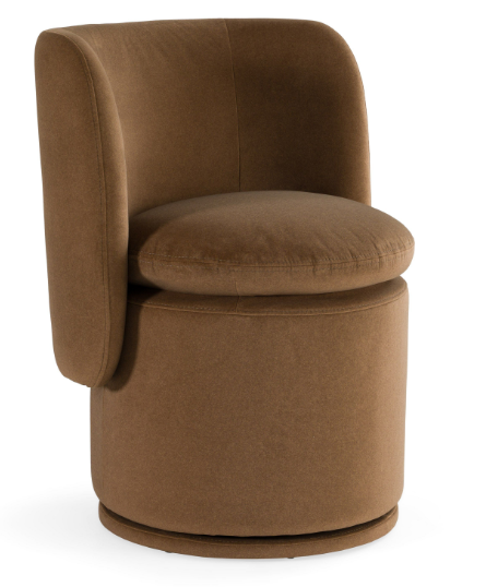 Thumbnail: 5 Piece dining set in ash wood, with brown swivel chairs