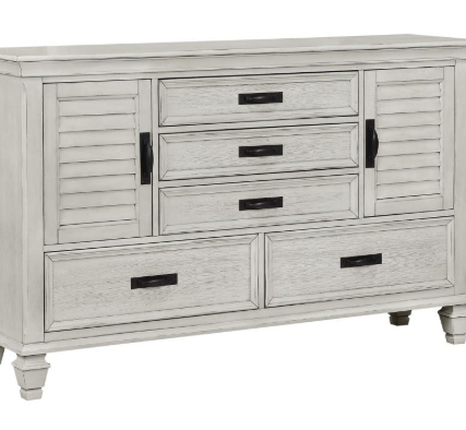 Thumbnail: 4 Piece bedroom set distressed white