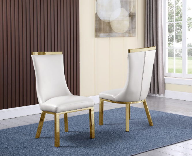 Thumbnail: 9 Piece dining set in black with gold