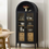 Thumbnail: Tall arched display cabinet in light oak