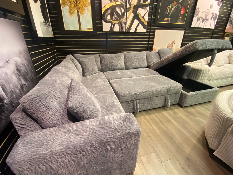 Thumbnail: Pull  out sectional Onsale $1600several colors available  bigger sizes 