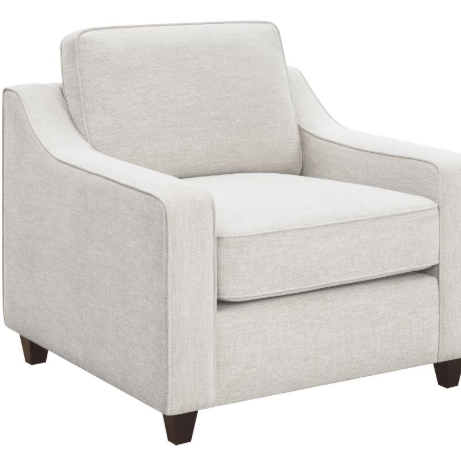 Thumbnail: 3 Piece upholstered sofa set with slanted arms in beige