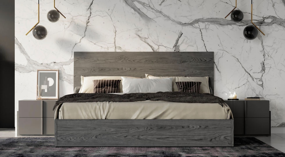 Thumbnail: Gray italian 4 piece bedroom set