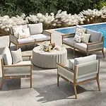 Kayden-Bohemian-4-Piece-Patio-Conversation-Set,-Outdoor-Loveseat-and-Chair-Set-with-Solid-