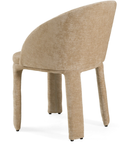 Thumbnail: 6 Piece dining set in ceramic, bronze and beige velvet
