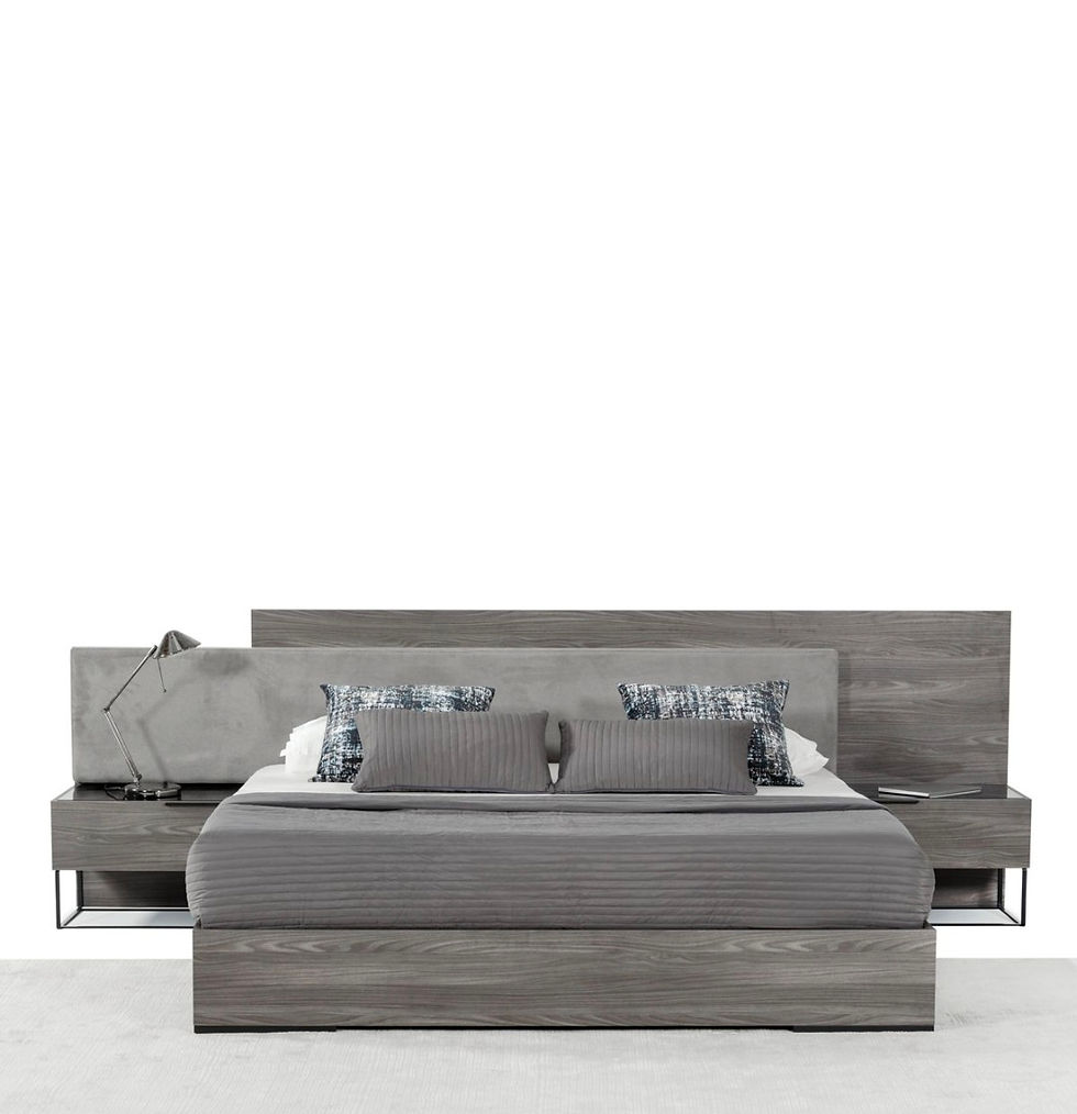 Thumbnail: 4 Piece gray oak bedroom set