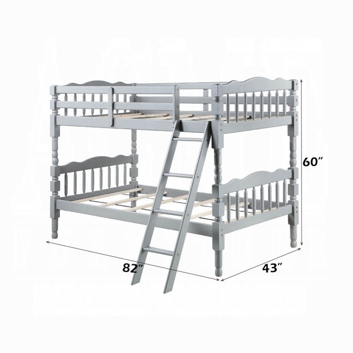 Thumbnail: Blue bunk bed twin/twin
