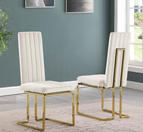 Thumbnail: 5 Piece dining set in gray with gold