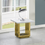 Thumbnail: Side table in marble with gold trim