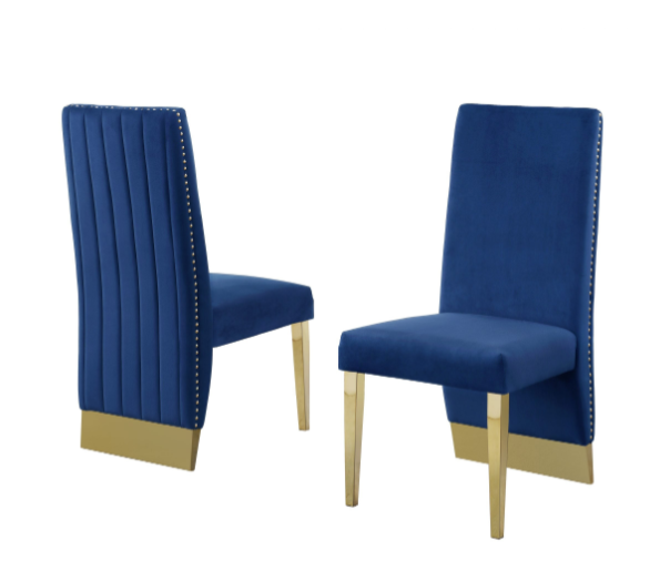 Thumbnail: 5 Piece dining set in dark gray with gold