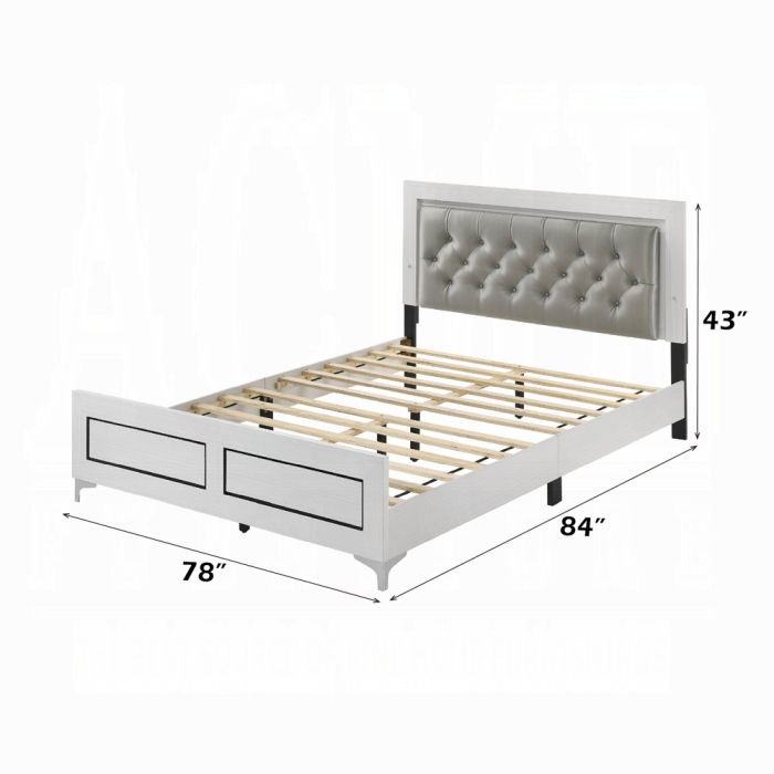 Thumbnail: White bed w/led