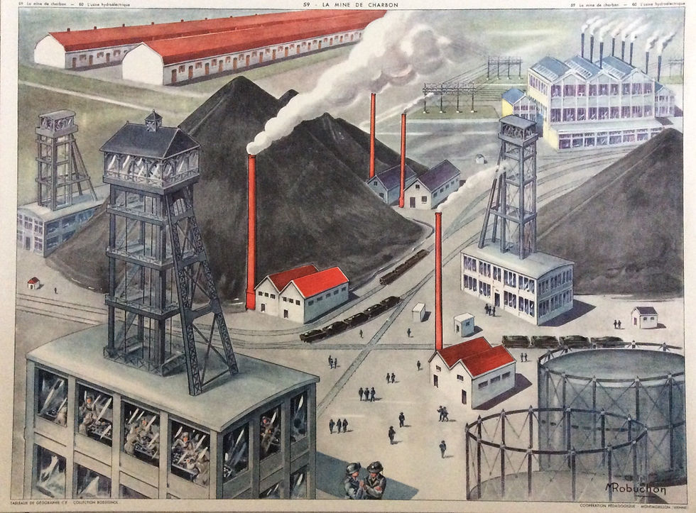 Affiche scolaire La mine de charbon