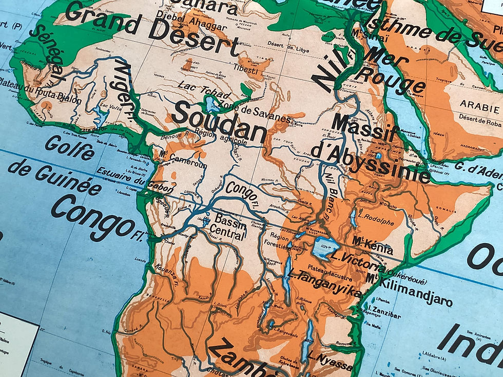 Miniature : carte scolaire Afrique physique Armand Colin