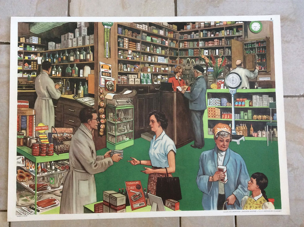 affiche scolaire rossignol vintage la Pharmacie