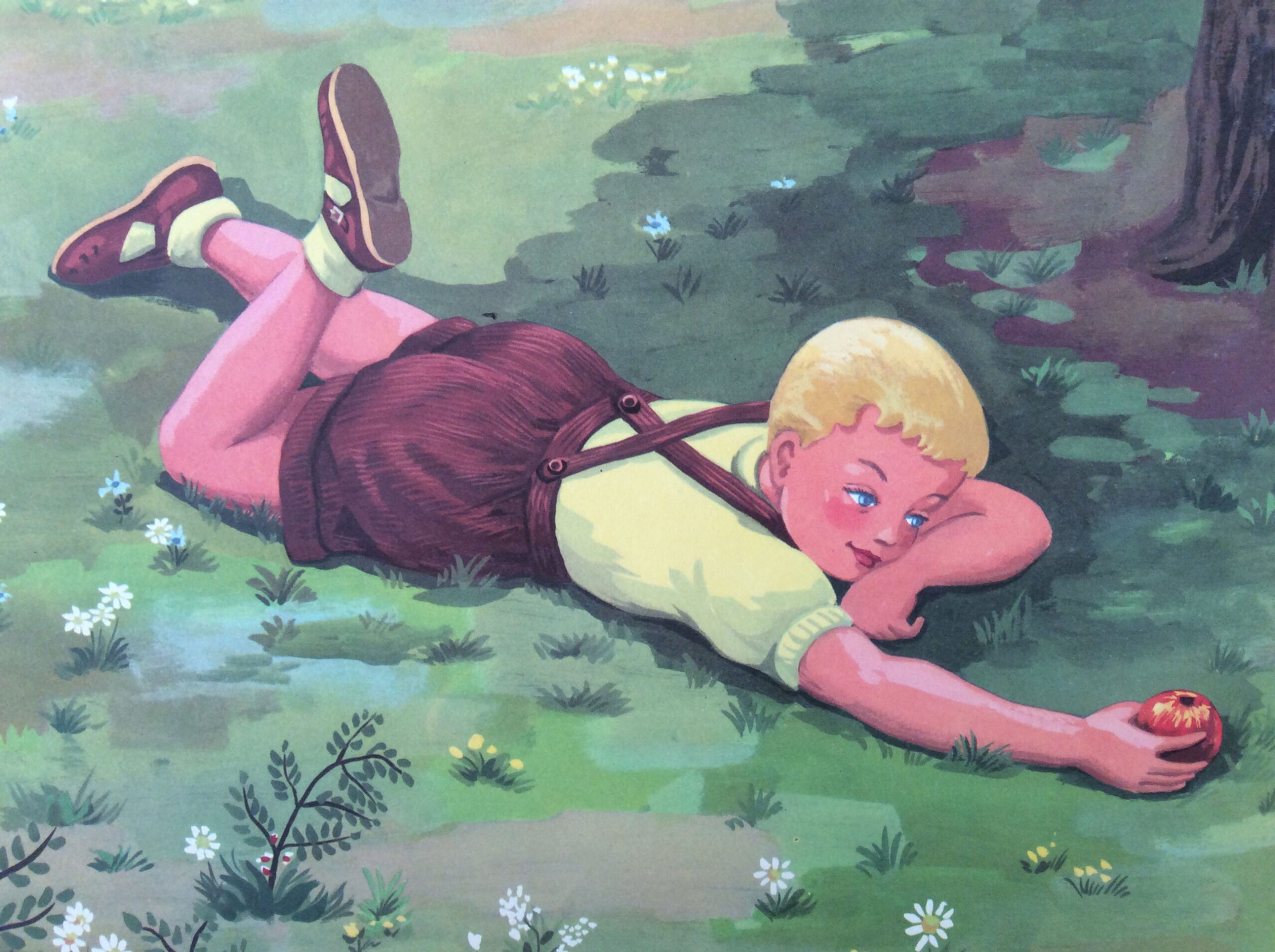 Affiche scolaire Poucet et son ami l’écureuil