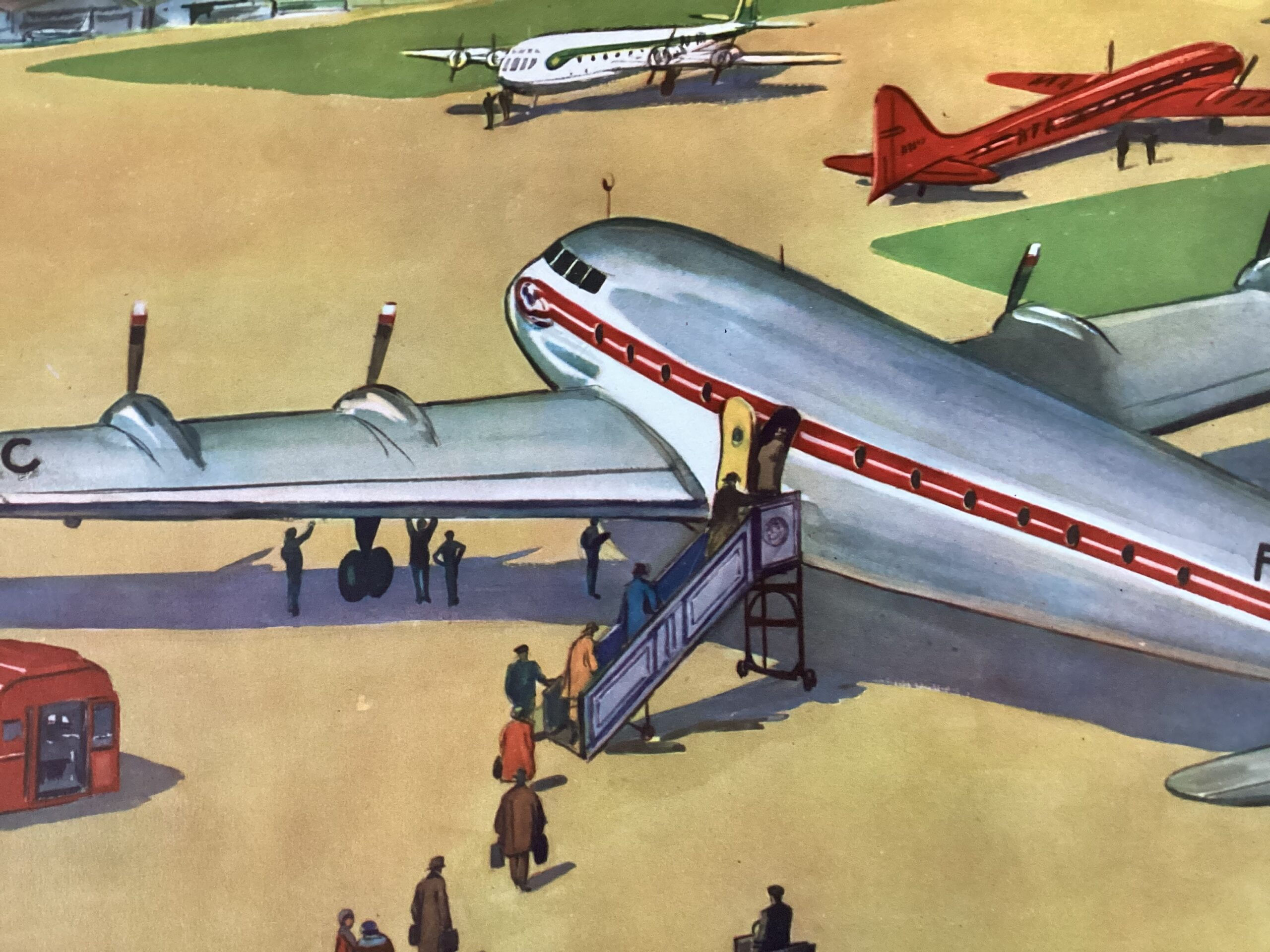 Affiche scolaire la gare aérienne