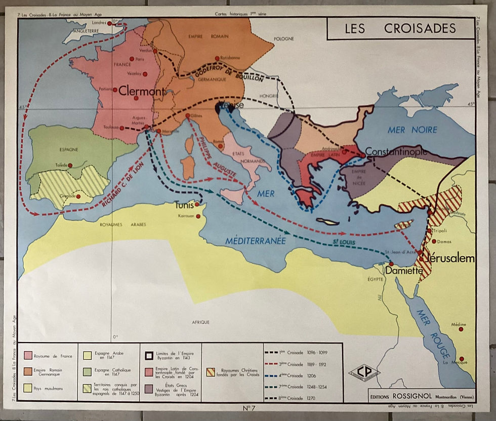 Miniature : Affiche scolaire ancienne les croisades