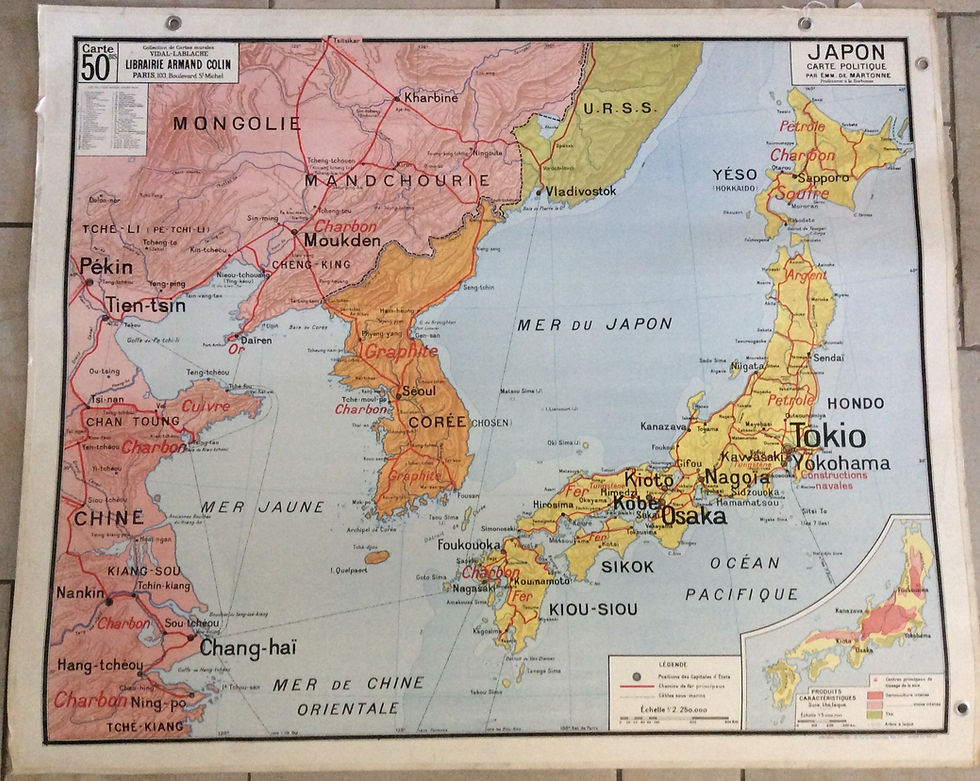 Miniature : Carte Vidal Lablache Japon Politique