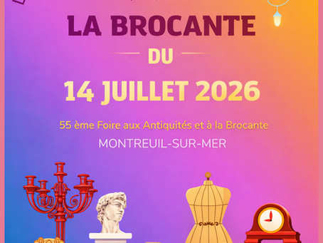 Montreuil sur mer brocante du 14 juillet 2026