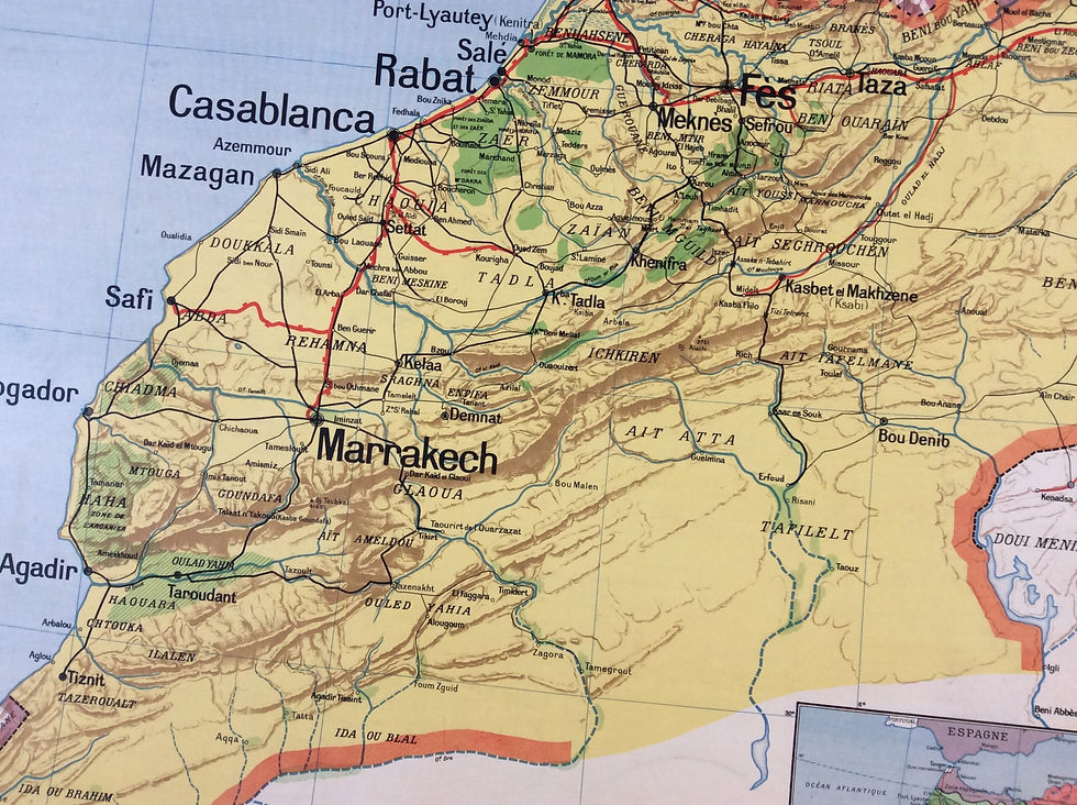 Miniature : Carte Vidal Lablache Maroc Politique