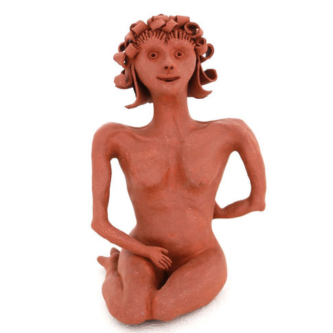 The red woman sculpture
