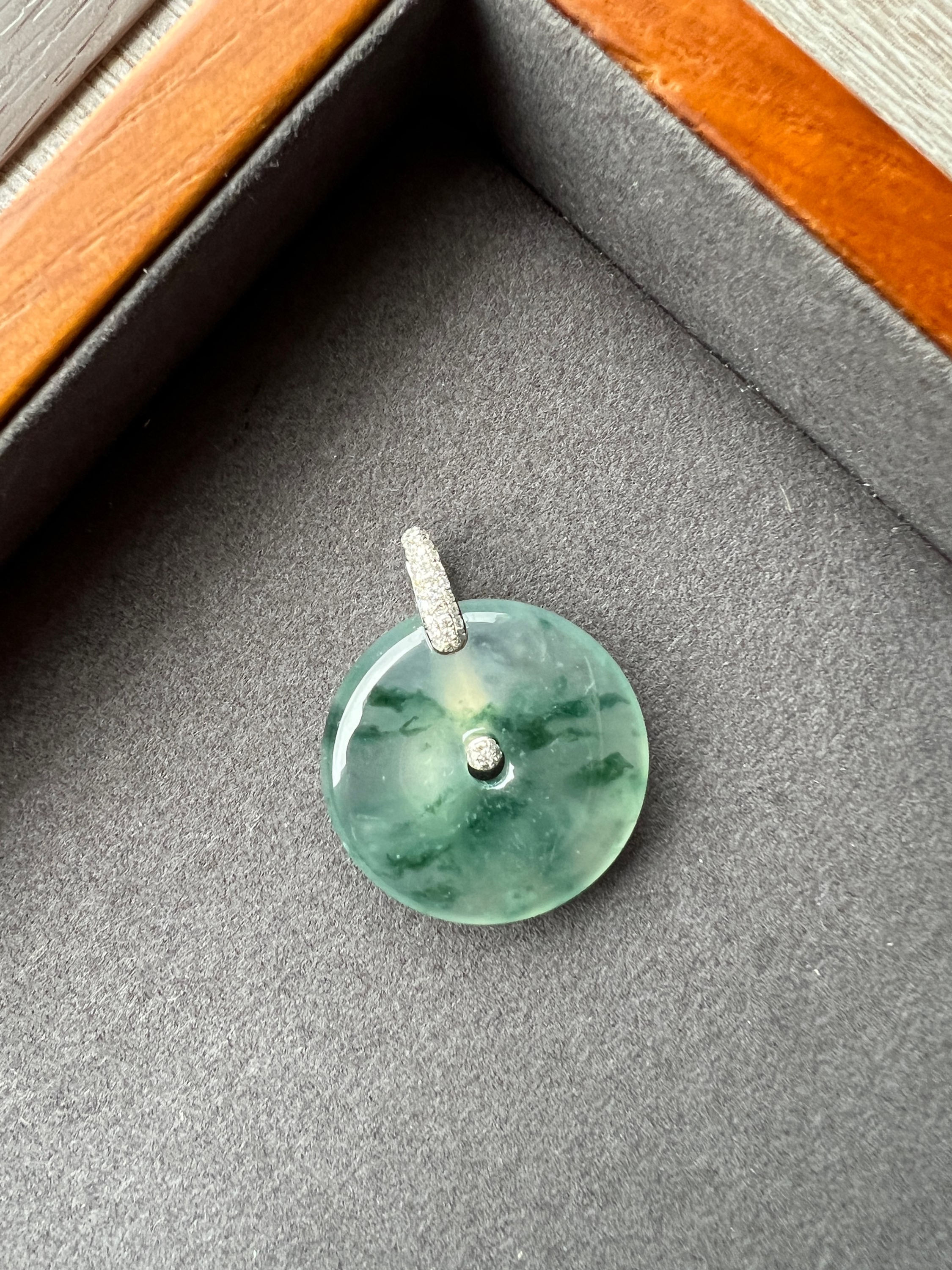 Luxury Icy Donut with Green Floating Flowers