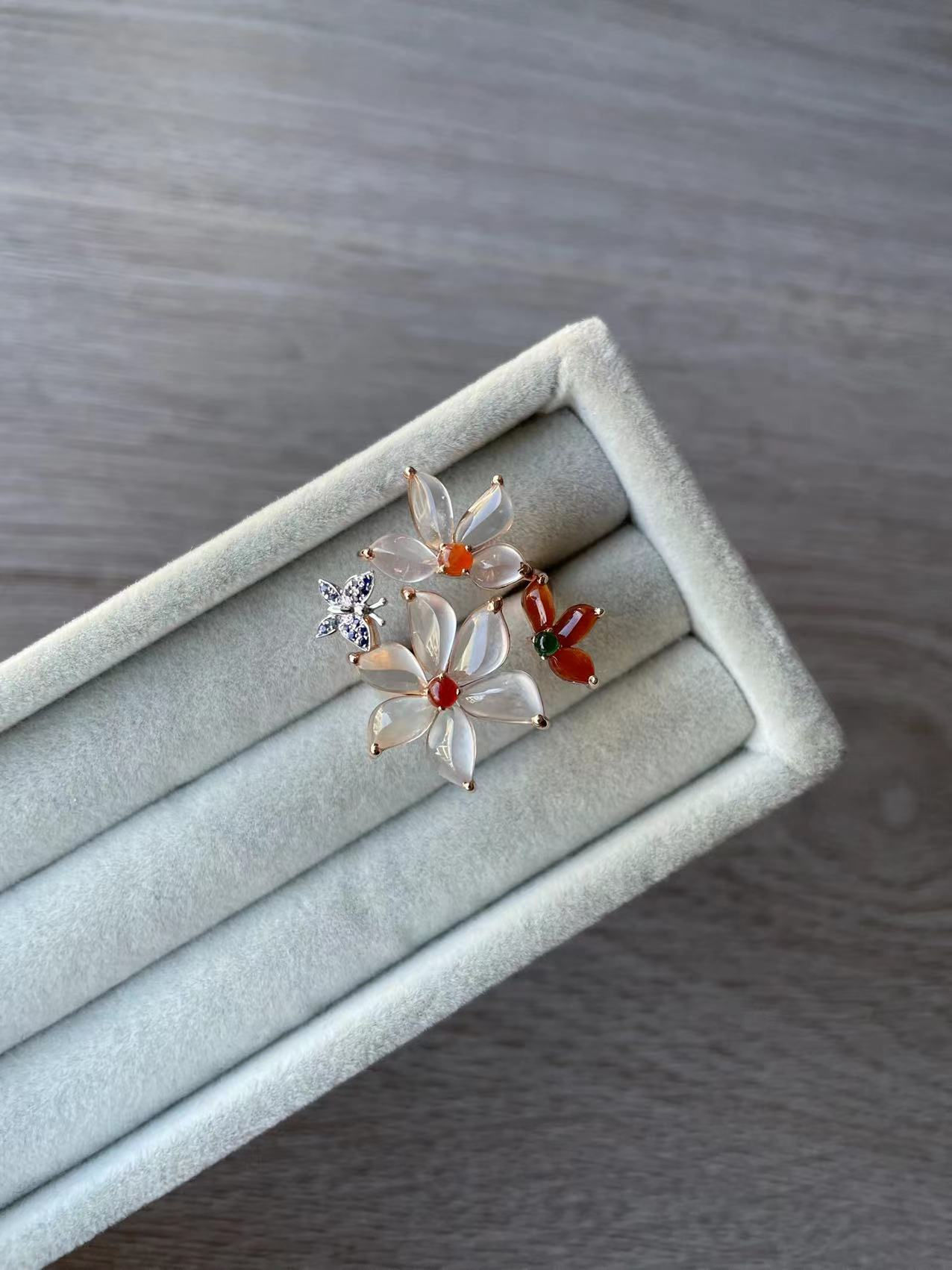 Garden Flowers Open Ring