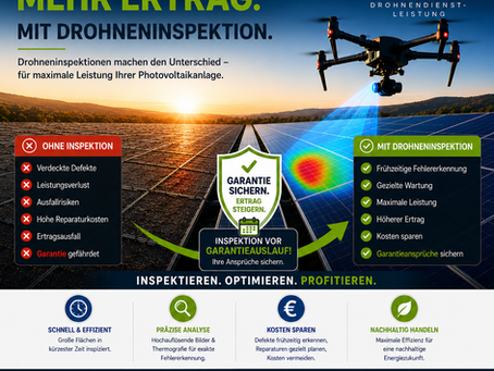 Drohneninspektion für Photovoltaikanlagen – Mehr Leistung, mehr Ertrag und maximale Sicherheit