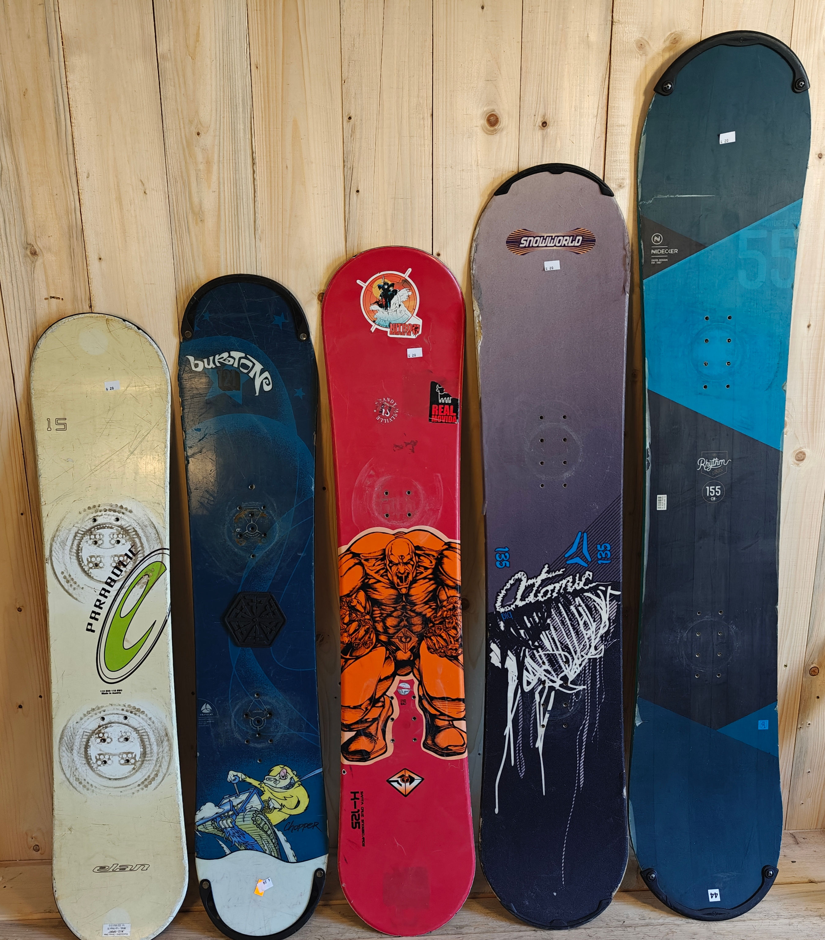 Deski snowboardowe (20 euro  sztuka)