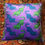 Thumbnail: Psychedelic Tigers Velvet Cushion in Purple