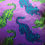 Thumbnail: Psychedelic Tigers Velvet Cushion in Purple