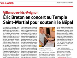 Midi libre  - Concert Eric Breton