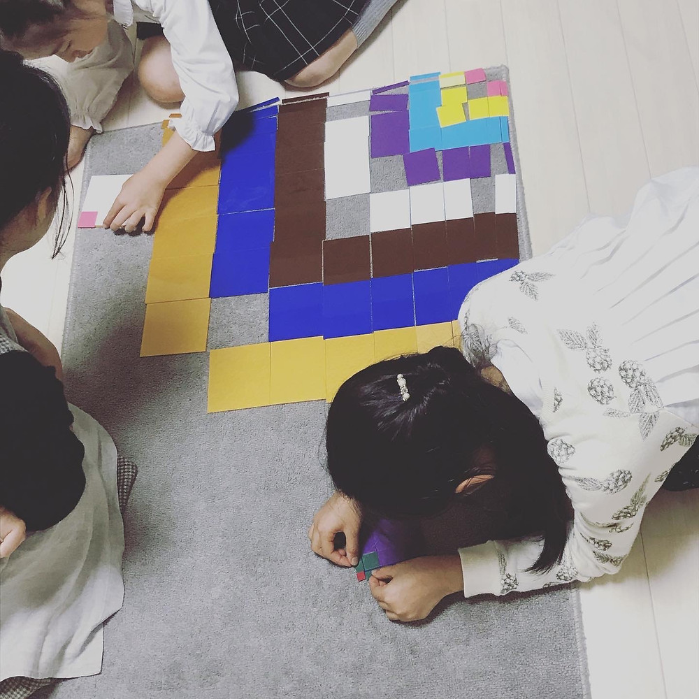小学生クラス 十項式のカード並べ