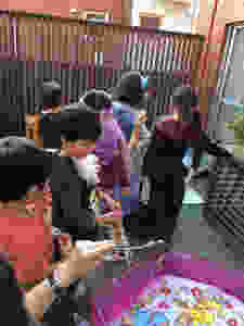 ハロウィン テラスでのゲーム風景