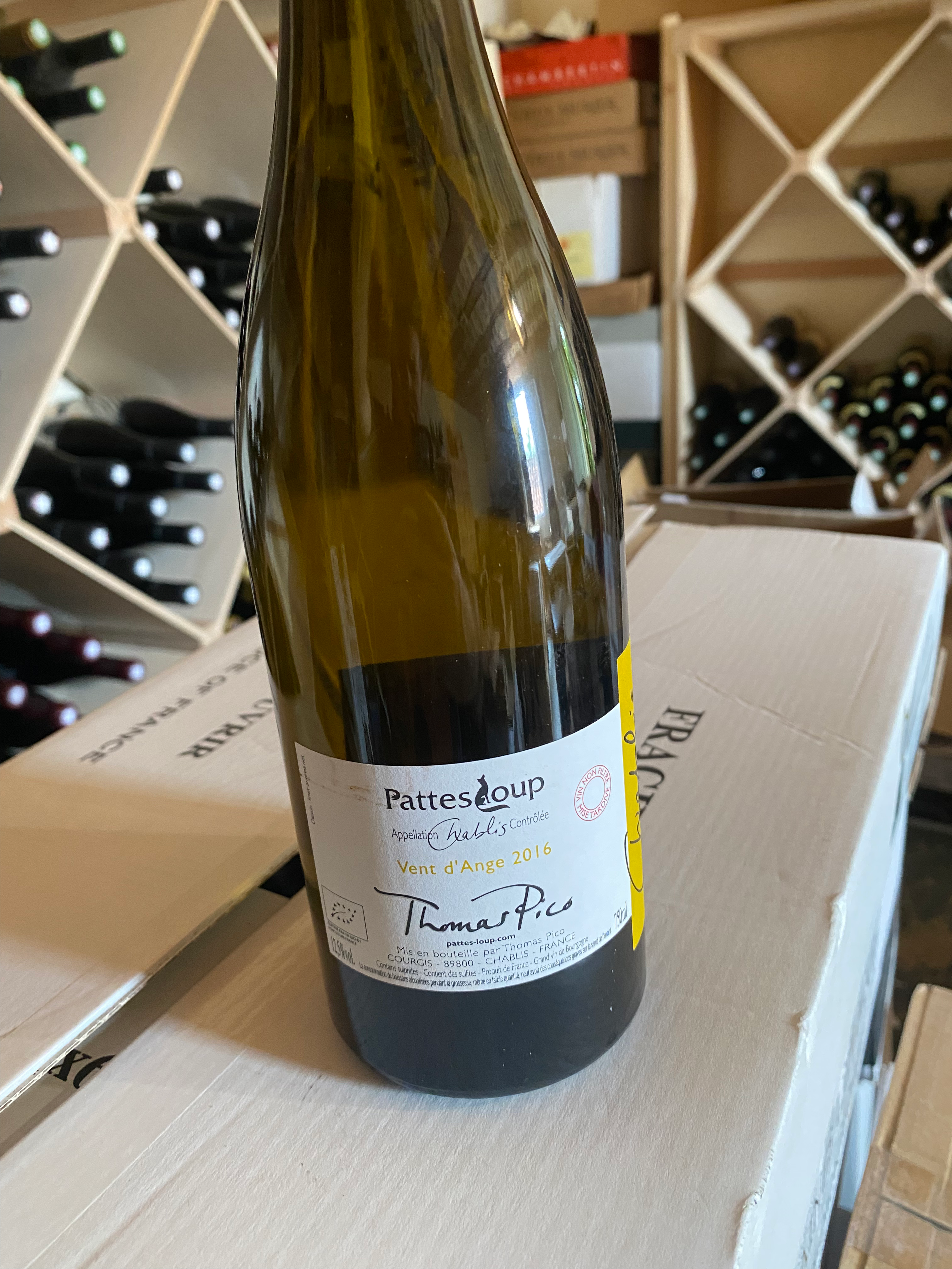 chablis vent d'ange 2016 Pattes Loup