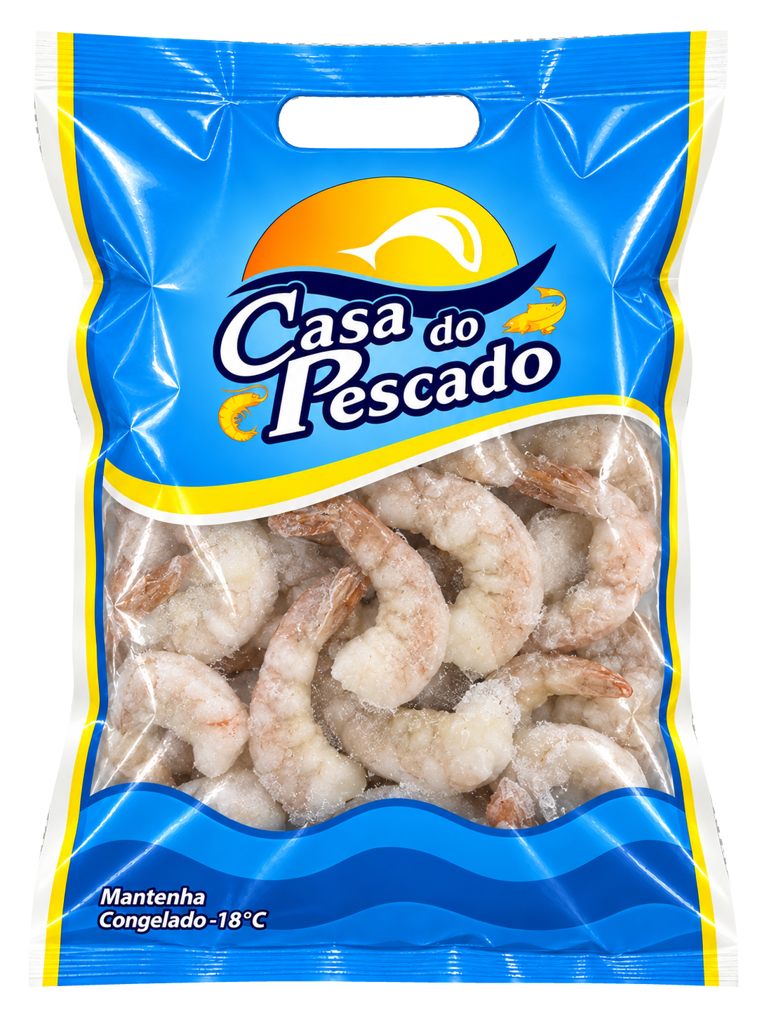 CAMARÃO BRANCO 30 40 PEÇAS COM COLINHA 800G