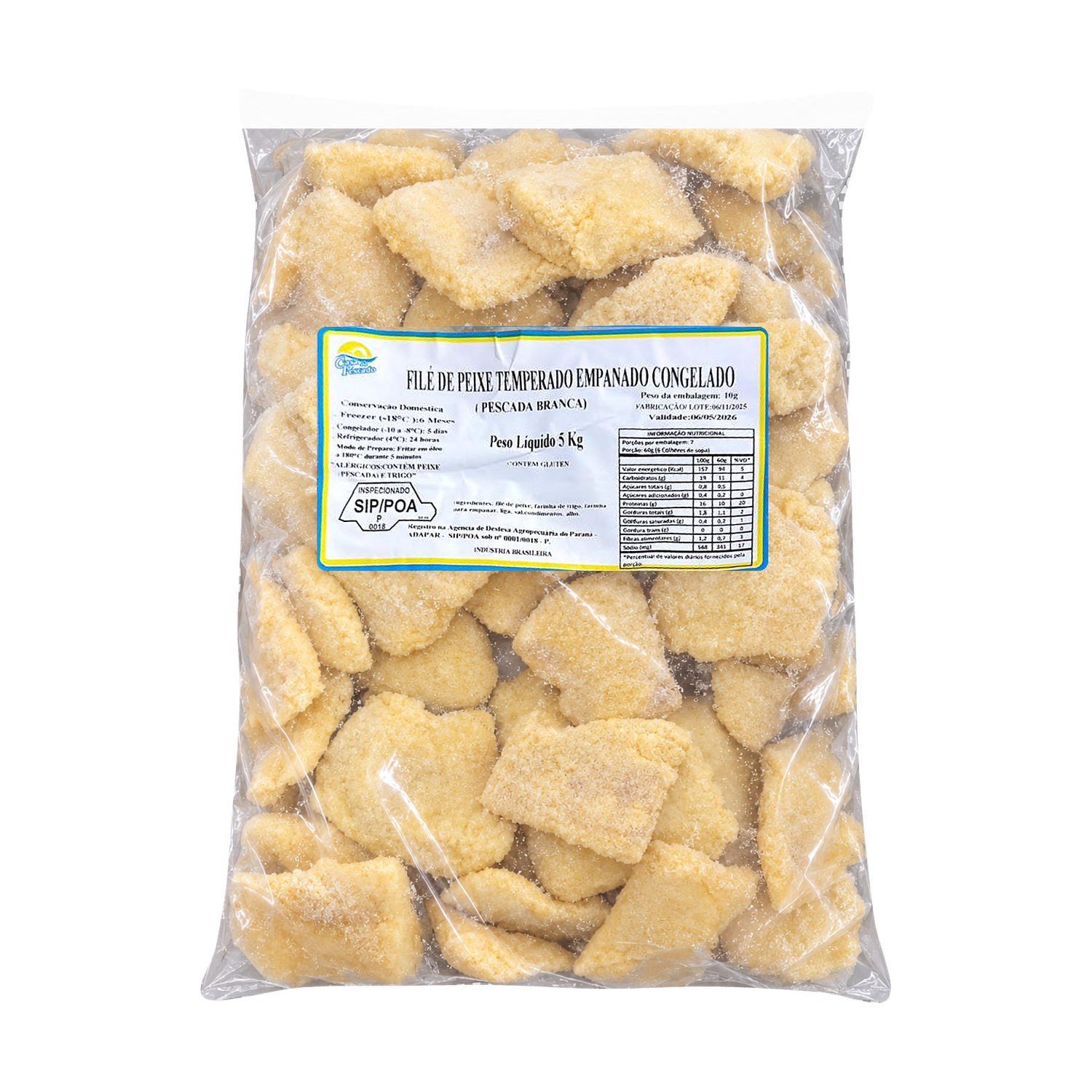 FILÉ DE PESCADA BRANCA EMPANADO 5KG
