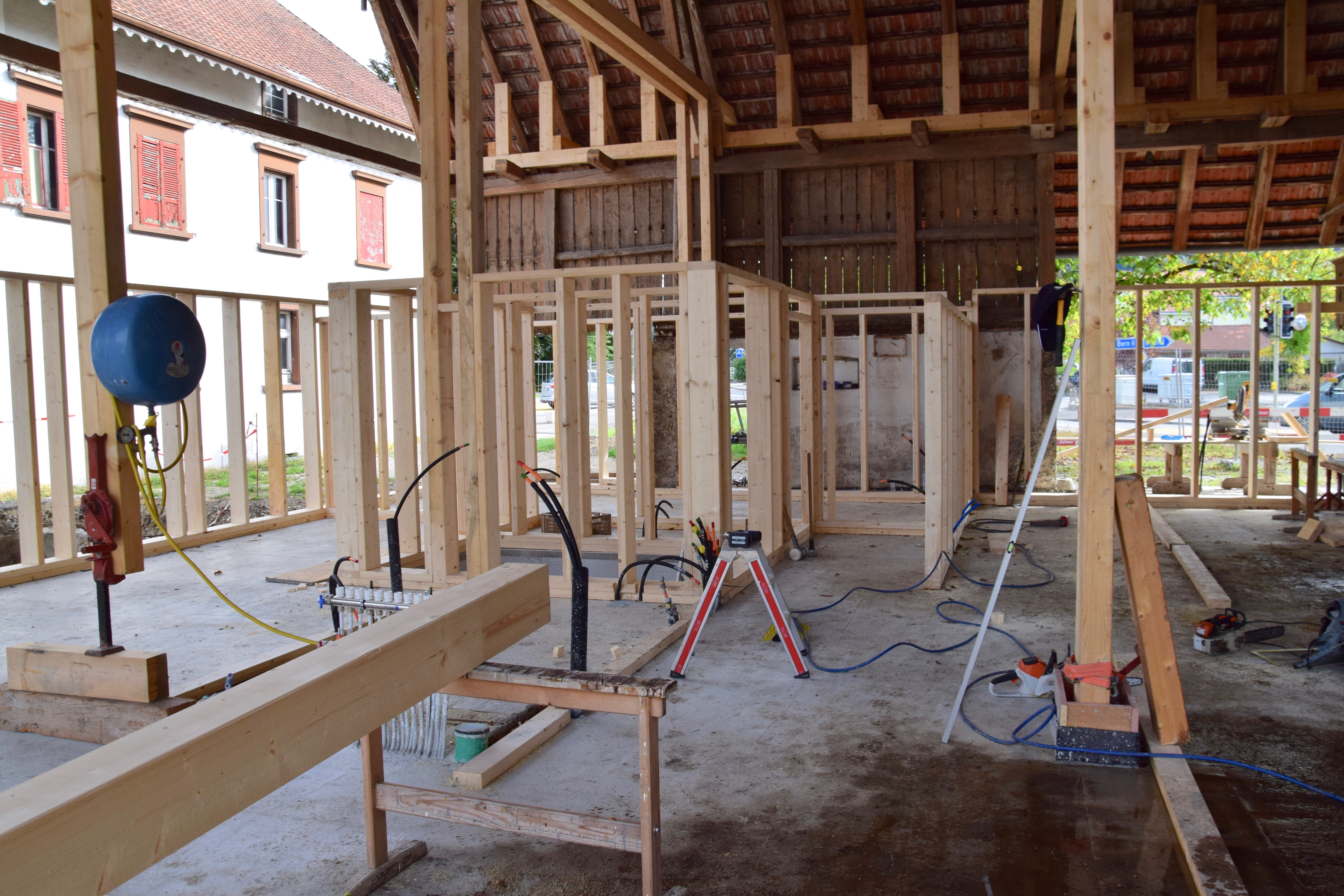 das "Haus im Haus" entsteht