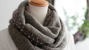異素材ニットのスヌード
