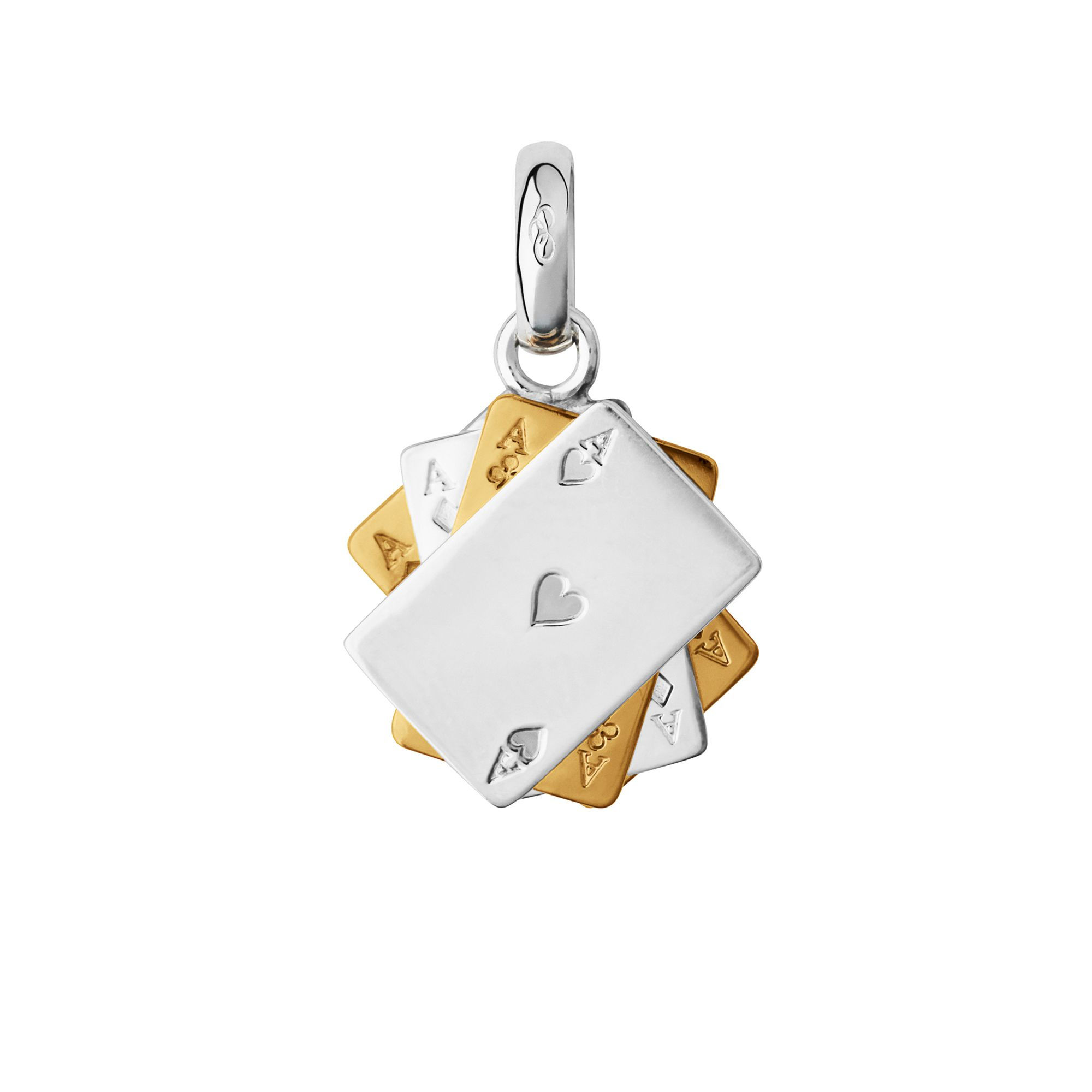 Links of London Sterling Silver & 18kt Yellow Gold Vermeil Poker Cards Charm