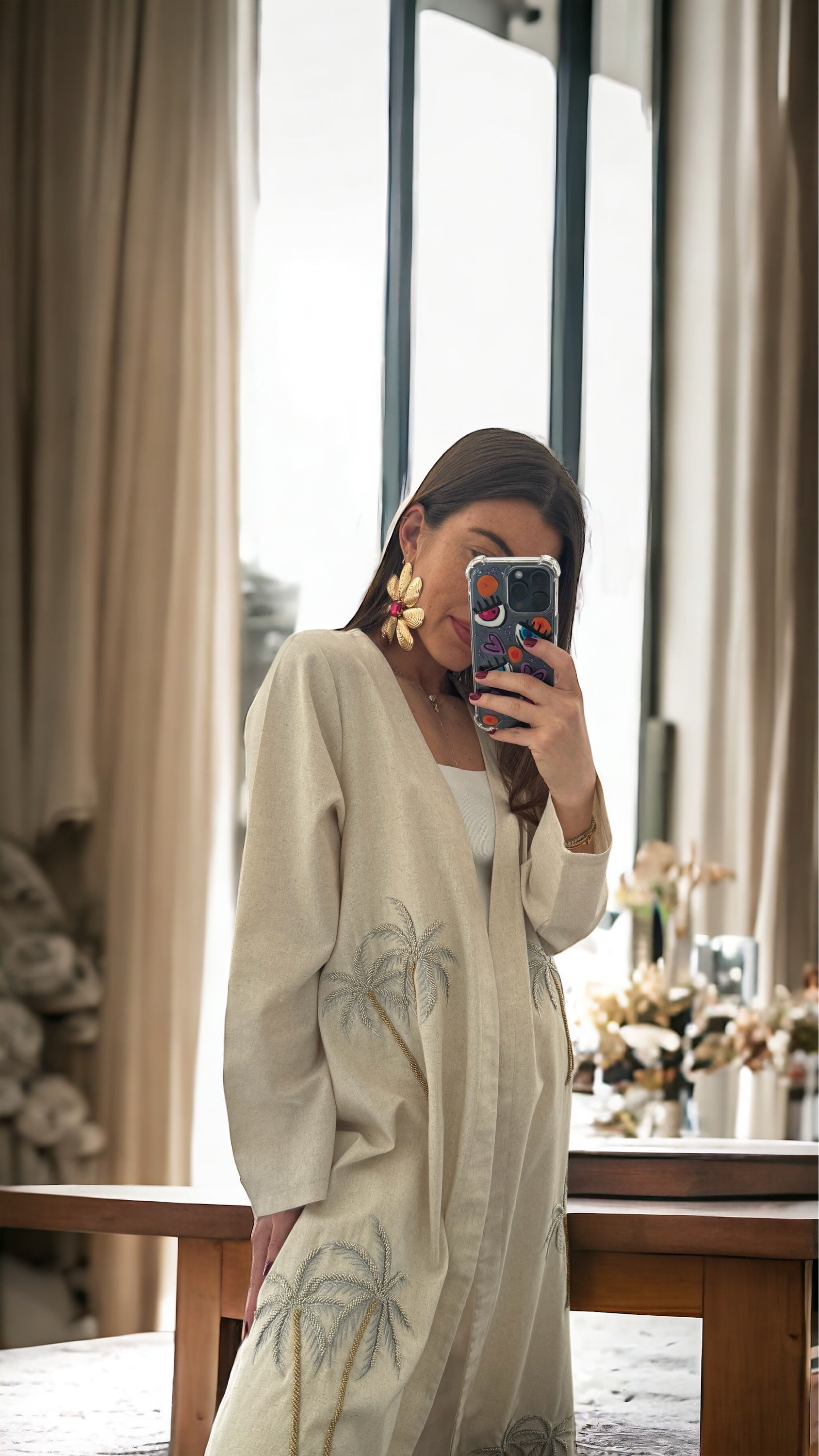 Generation Y X Stitch Palm Abaya 