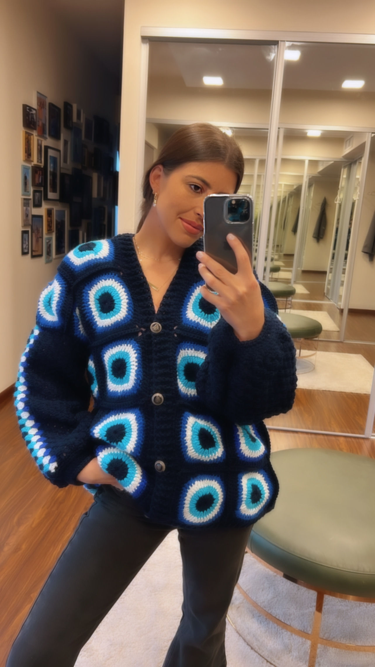 Evil eye button up 