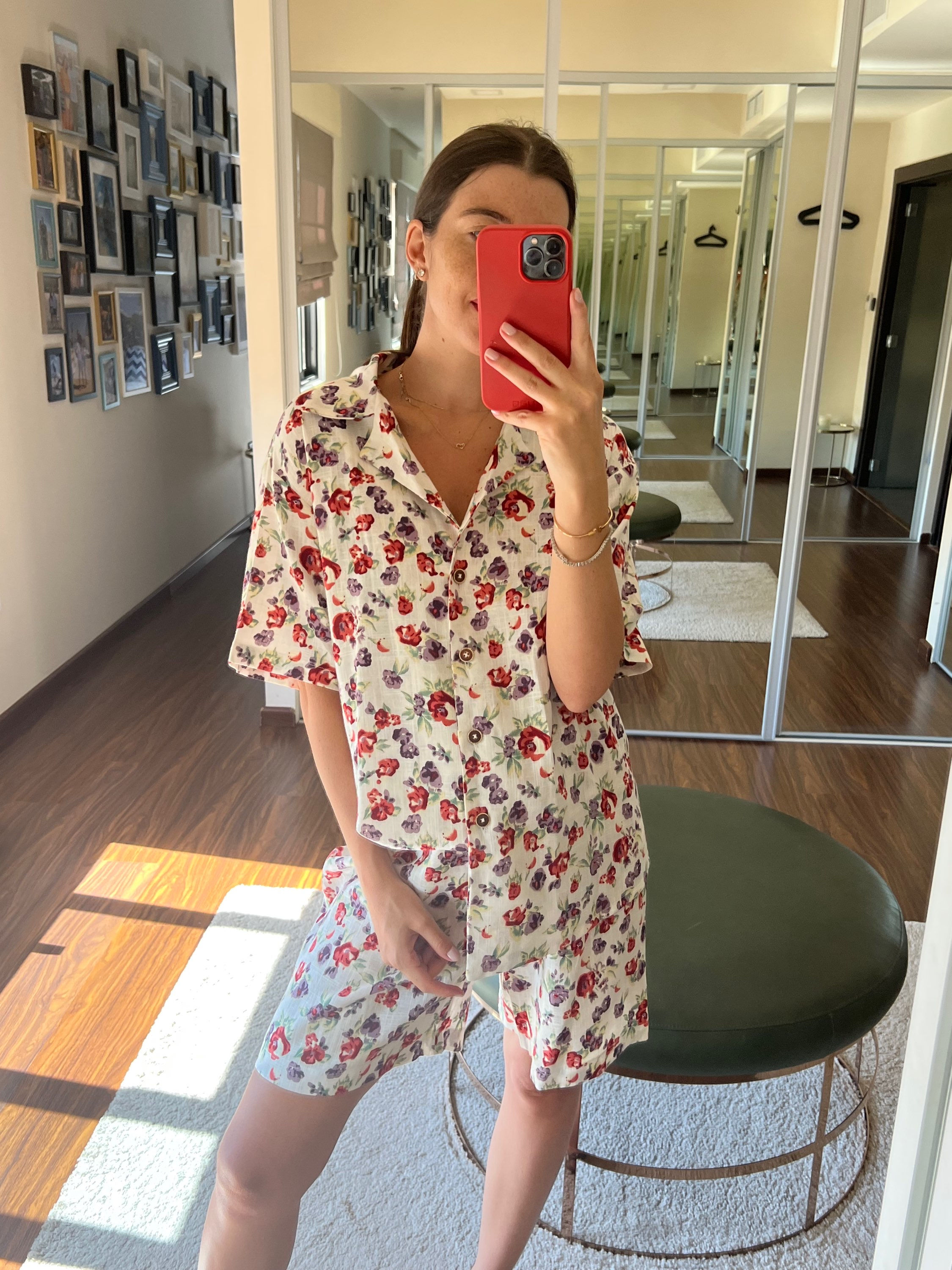 Pop flower short set