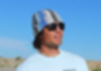 Coastal Yokel handmade knit beanie in coastal stripes